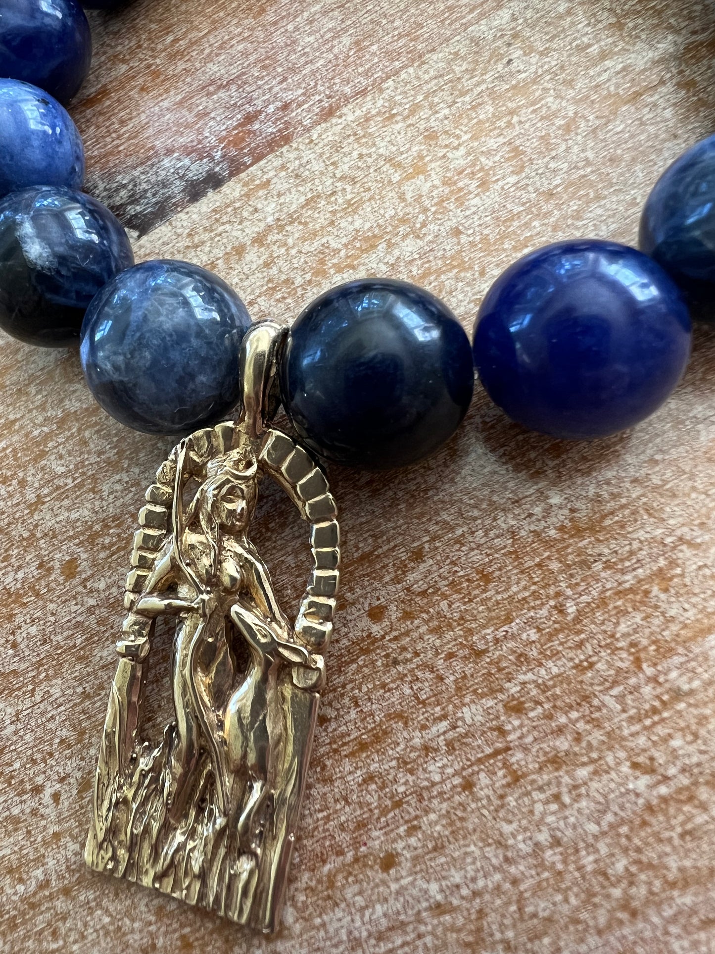 Goddess Artemis Sodalite Gemstone Bracelet