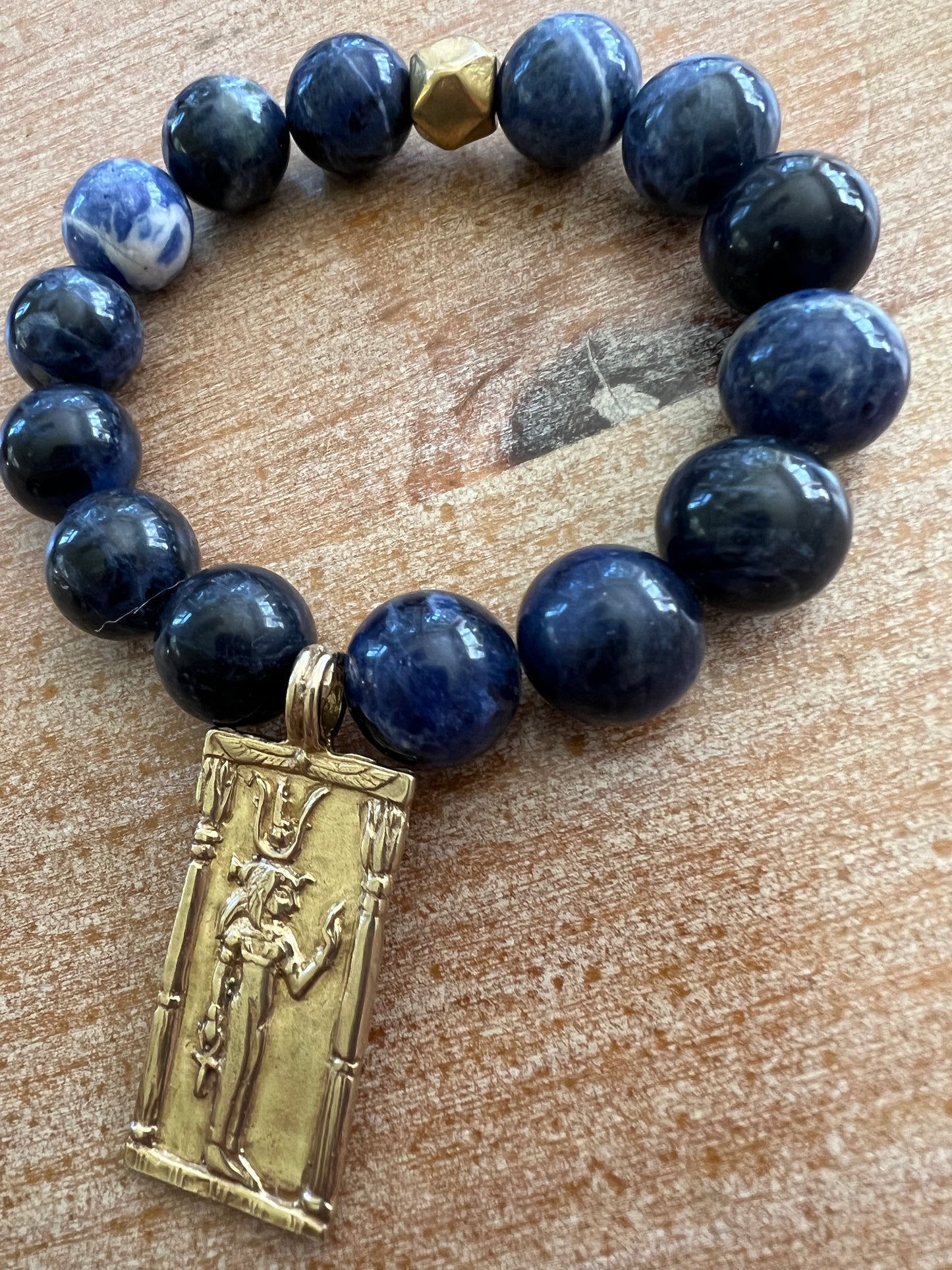 Goddess Isis Sodalite Gemstone Bracelet