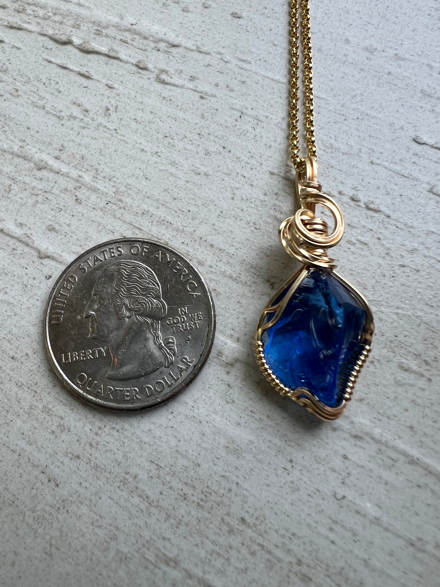 STARSEED III ANDARA Gold Vermeil Wire Wrapped Reiki Charged Pendant