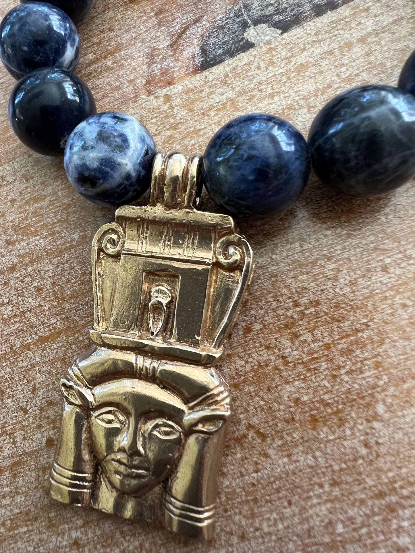 Goddess Hathor Sodalite Gemstone Bracelet